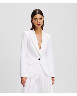 Karl Lagerfeld Karl Essential Tailored Blazer - White