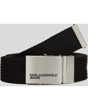 KL Jeans Gürtel Aus Gurtband, Herren, Größe - Schwarz