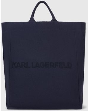 KARL LAGERFELD Logo Tall Tote Bag - Blue