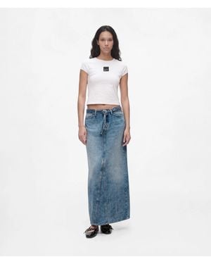 KL Jeans Denim Belted Maxi Skirt - Blue