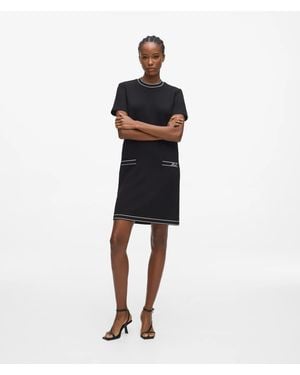 KARL LAGERFELD Piped T-Shirt Dress - Black