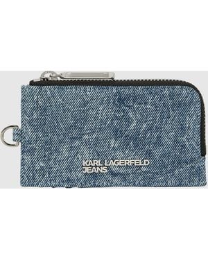 KL Jeans Denim Zipped Cardholder - Blue