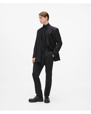 KARL LAGERFELD Kl Studio Regular-Fit Wool Suit Trousers - Black