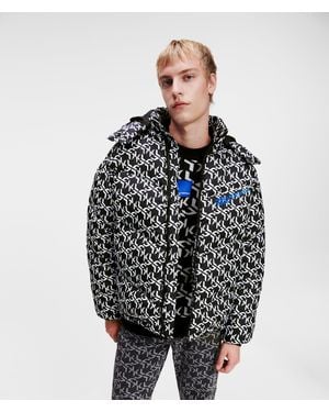 KL Jeans Veste Matelassée Monogram - Noir