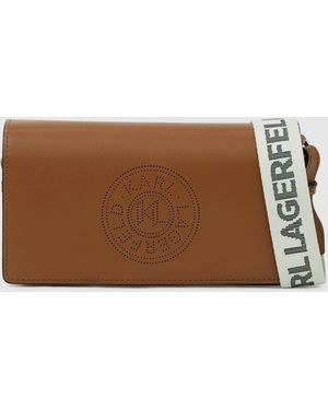 KARL LAGERFELD K/Circle Mini Crossbody Bag - Brown