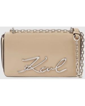 KARL LAGERFELD K/Signature Small Crossbody Bag - Natural