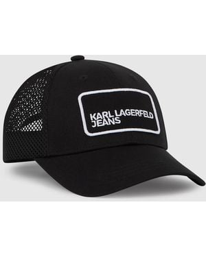 KL Jeans Logo Patch Trucker Cap - Black
