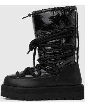 KARL LAGERFELD Skylar High-Leg Padded Boots - Black