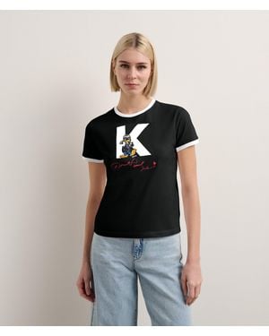 KARL LAGERFELD Disney X Kl Initial T-Shirt - Black