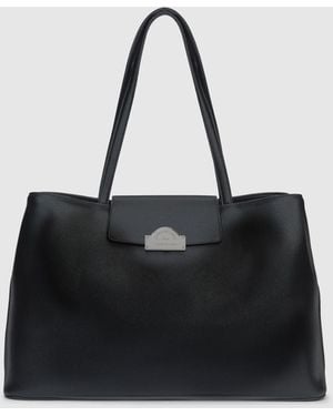 KARL LAGERFELD Rue St-Guillaume Metal Tote Bag - Black