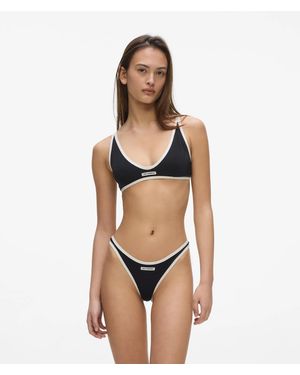 KARL LAGERFELD Monochrome Triangle Bra - Natural