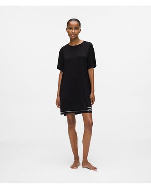 KARL LAGERFELD Signature Pyjama Dress - Black
