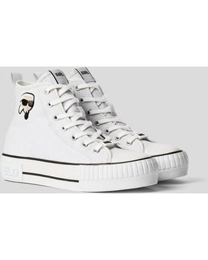KARL LAGERFELD Ikon Kampus Max Nft High Top Trainer - White