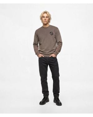 KL Jeans Monogram Patch Sweatshirt - Grey