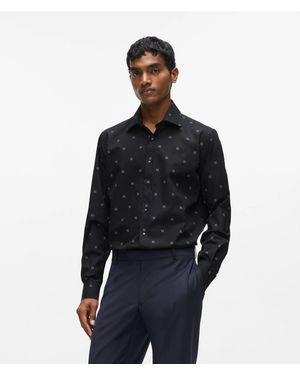KARL LAGERFELD All-Over Monogram Shirt - Blue