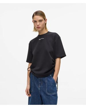 KL Jeans Tie Detail Ruched T-Shirt - Blue