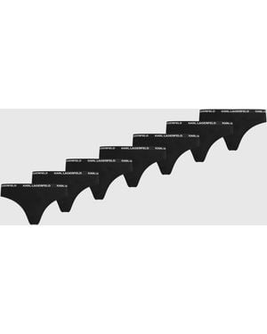 KARL LAGERFELD Logo Thong Multiband – 7-Pack - Black