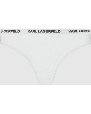 KARL LAGERFELD Tanga Mit Logo – 3Er-Set, Damen, Größe - Weiß