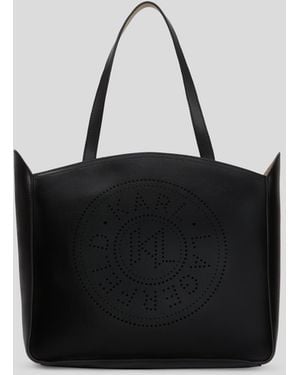KARL LAGERFELD K/Circle Medium Tote Bag - Black