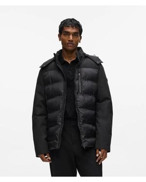 KARL LAGERFELD Water-Repellent Puffer Jacket - Black