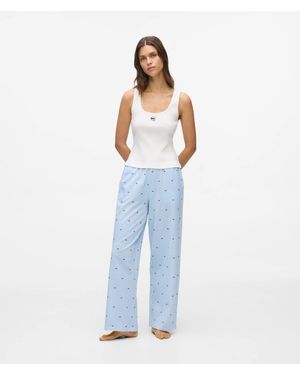 KARL LAGERFELD Ikon Gingham Pyjama Set - Blue