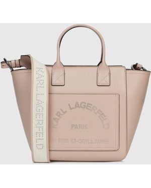 KARL LAGERFELD K/Daily Small Pocket Tote Bag - Natural