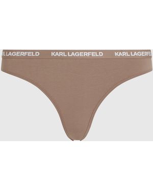 KARL LAGERFELD Logo Brief – 3-Pack - Natural