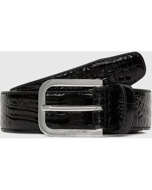 KL Jeans Ledergürtel - Schwarz