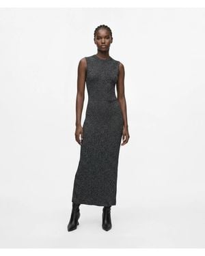 KL Jeans Metallic Knit Dress - White