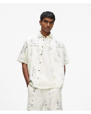 KARL LAGERFELD Maison De Karl Short‑Sleeved Shirt - White