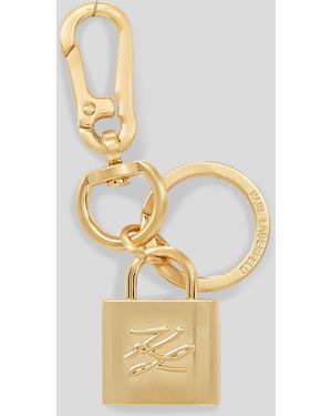 Karl Lagerfeld K/autograph Padlock Keychain - Metallic