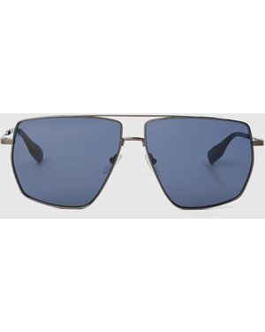KARL LAGERFELD Logo Rectangular Sunglasses - Blue