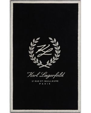Karl Lagerfeld Serviette De Plage Avec Écusson, Femme, Taille - Noir