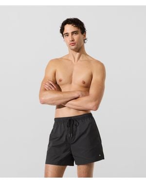 Karl Lagerfeld Short De Bain À Épingle Monogram, Homme, Taille - Noir