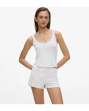 KARL LAGERFELD Tanktop Mit Kunstperlen Für Loungewear, Damen, Größe - Weiß