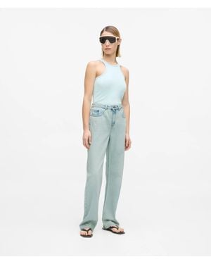 KL Jeans Light High-Rise Straight Jeans - Blue