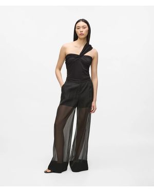KARL LAGERFELD Organza Trousers - White