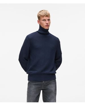 KL Jeans Relaxed Rollneck Jumper - Blue