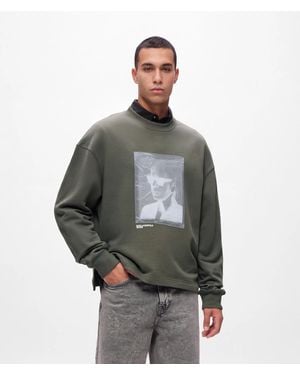 KL Jeans Relaxed Karl Print Sweatshirt - Grey