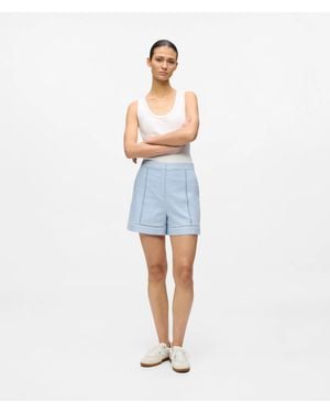KARL LAGERFELD Cut-Out Embroidery Shorts - Blue