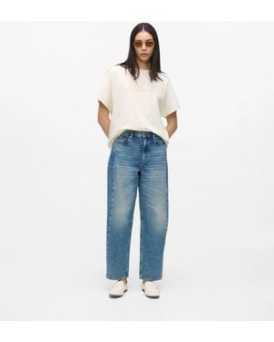 KARL LAGERFELD Mid-Rise Barrel-Leg Jeans - Blue