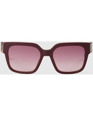 KARL LAGERFELD Monogram Square Sunglasses - Pink