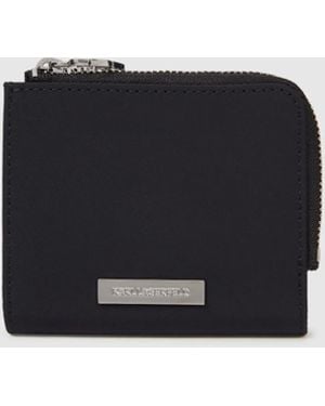 KARL LAGERFELD Ikon Nylon Small Bifold Wallet - Black