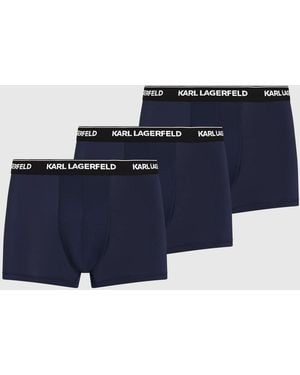 KARL LAGERFELD Logo Micro Trunks – 3-Pack - Blue