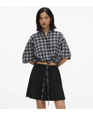 KL Jeans Boxy Checked Blouse, Multicoloured - Black