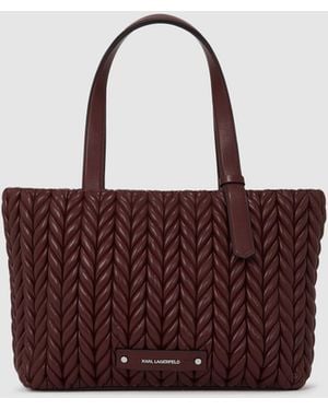 KARL LAGERFELD K/Weave Medium Tote Bag - Purple
