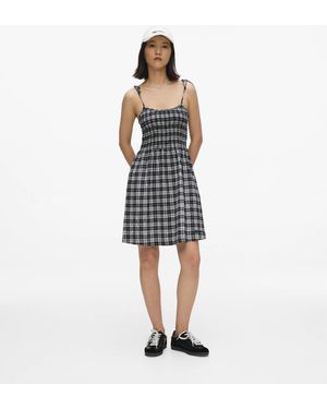 KL Jeans Checked Strappy Dress, Multicoloured - Blue