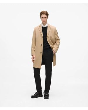KARL LAGERFELD Single-Breasted Wool-Blend Coat - Green