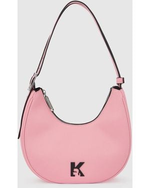 KL Jeans Twin Strap Moon Bag - Pink