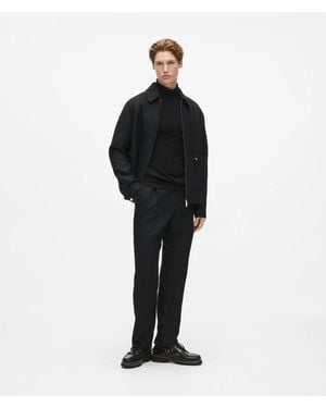 KARL LAGERFELD Straight-Leg Bouclé Trousers - Black